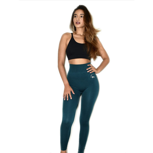 SEAMLESS FUSEAU LEGGINGS - Dark green